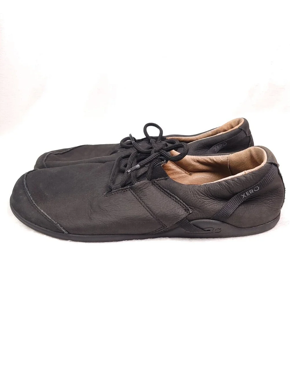 Xero Shoes Mens 11 Hana Minimalist Barefoot Shoes Black Leather